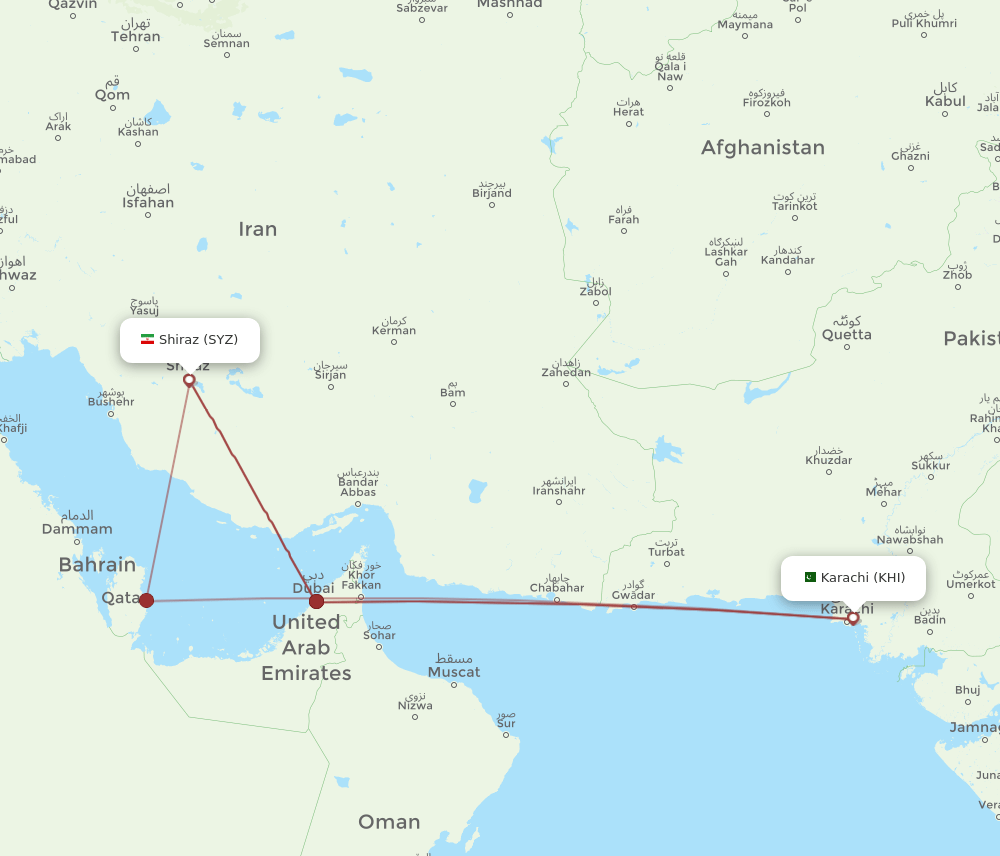 KHI-SYZ flight routes