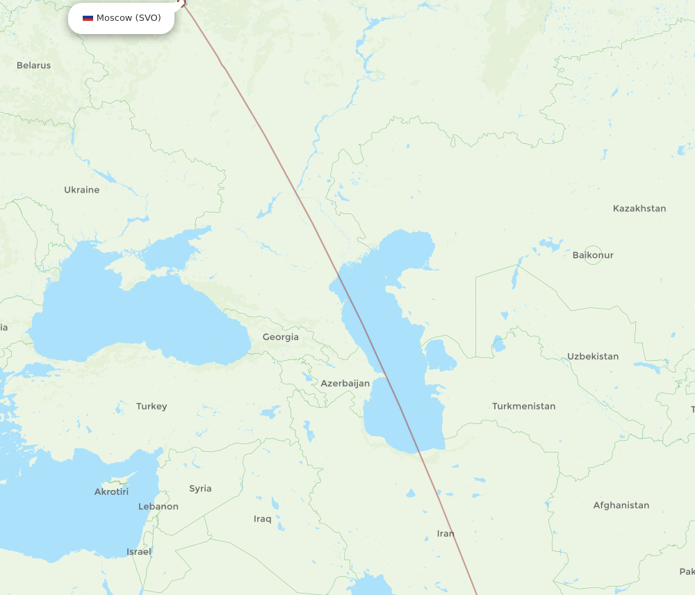 KHS-SVO flight routes