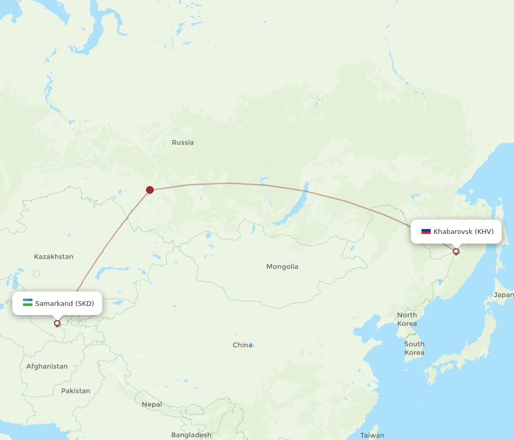 KHV-SKD flight routes