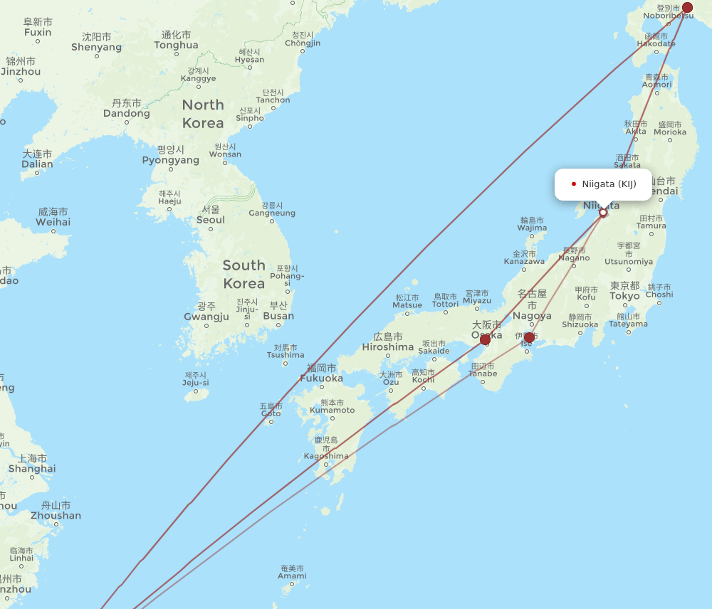 KIJ-TPE flight routes