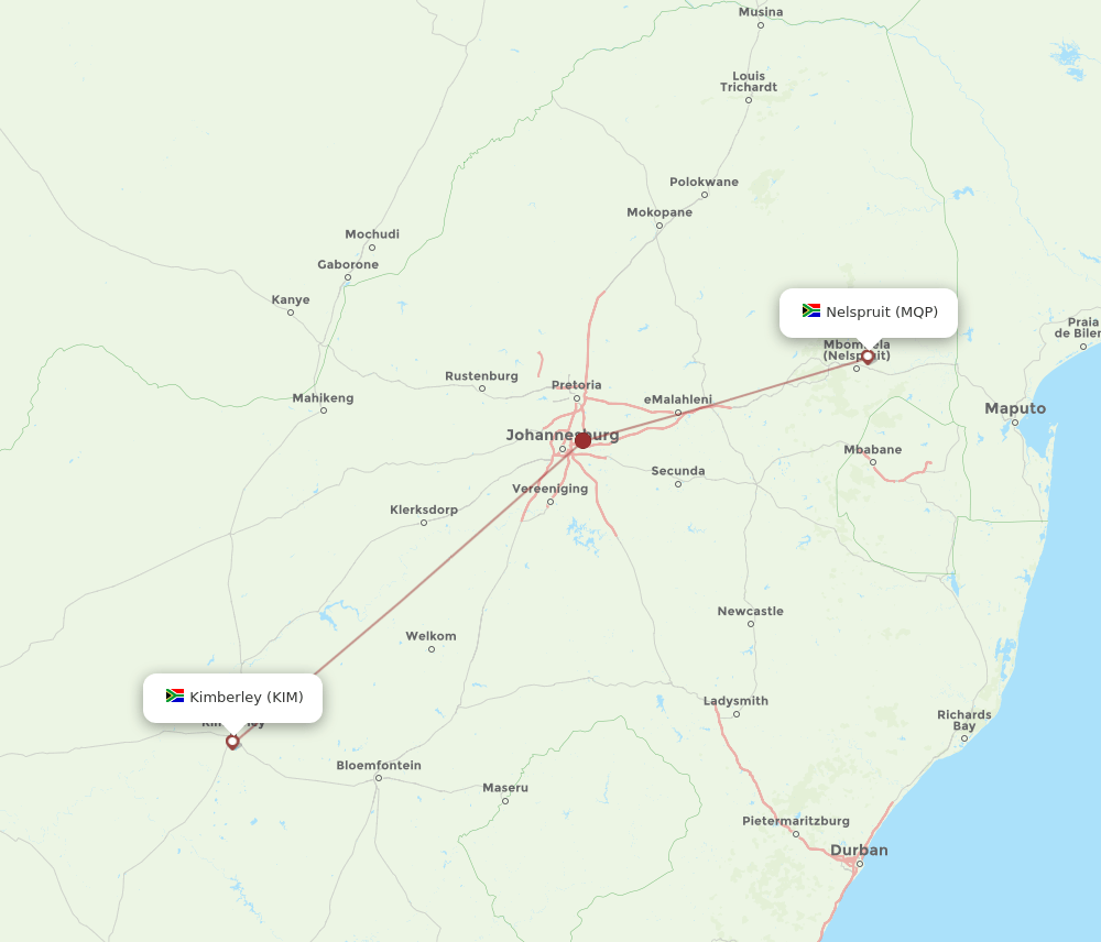 KIM-MQP flight routes