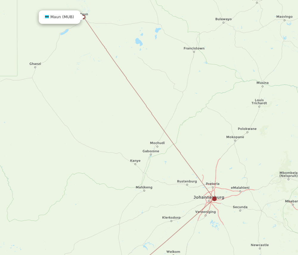 KIM-MUB flight routes