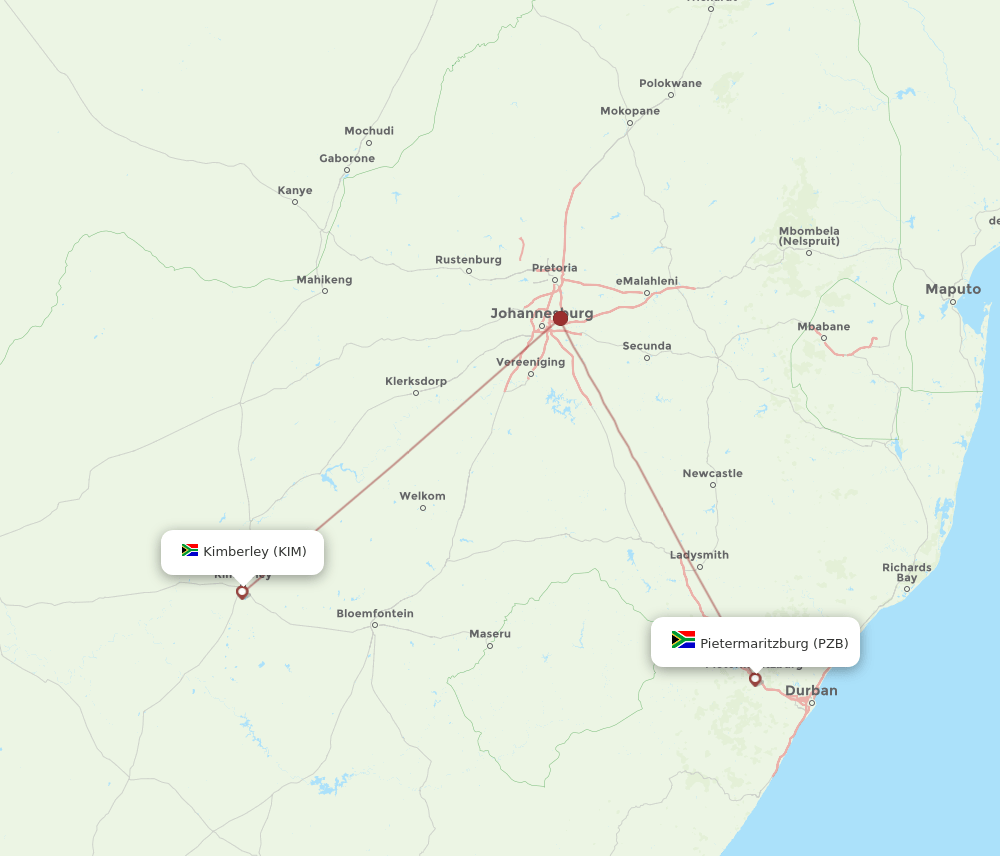 KIM-PZB flight routes
