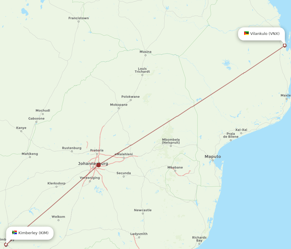 KIM-VNX flight routes