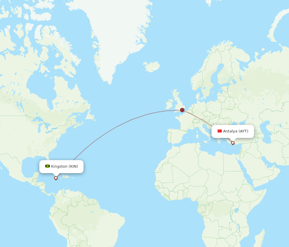 KIN-AYT flight routes
