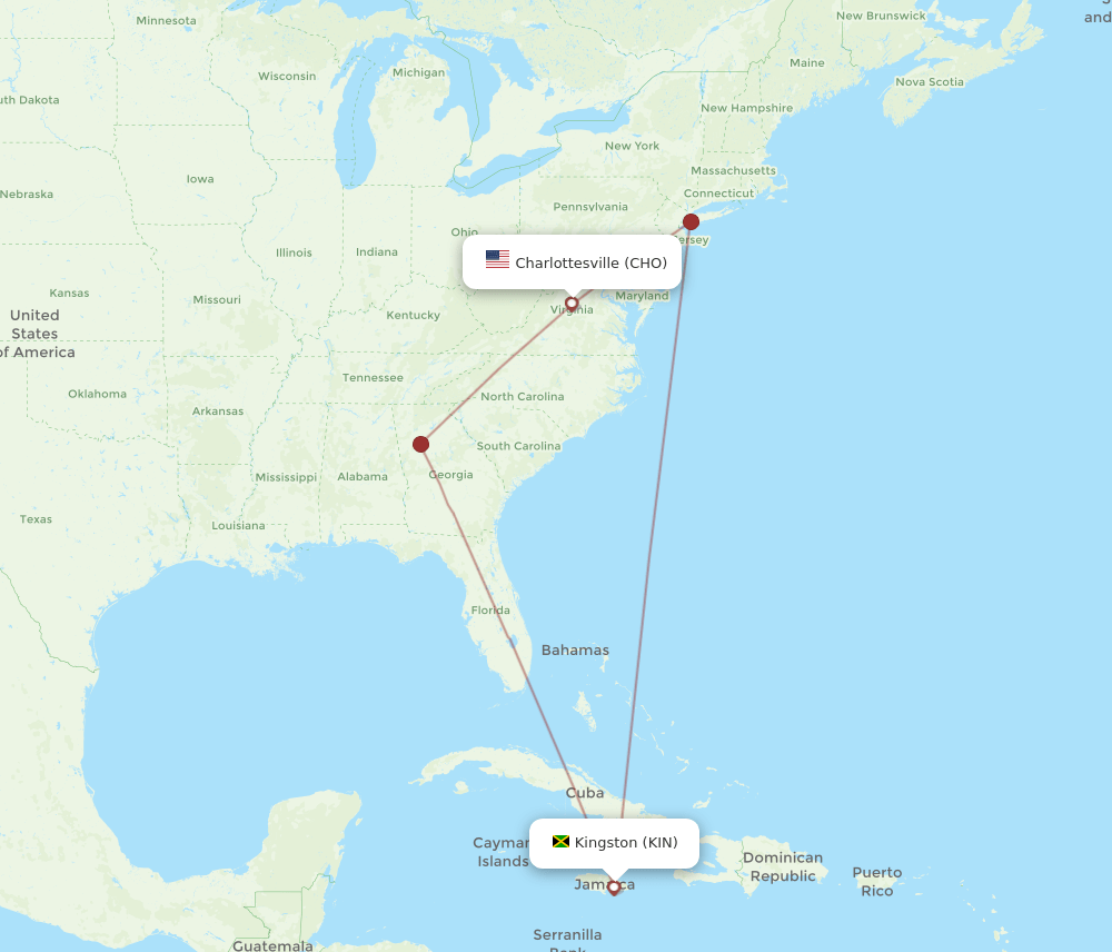 KIN-CHO flight routes