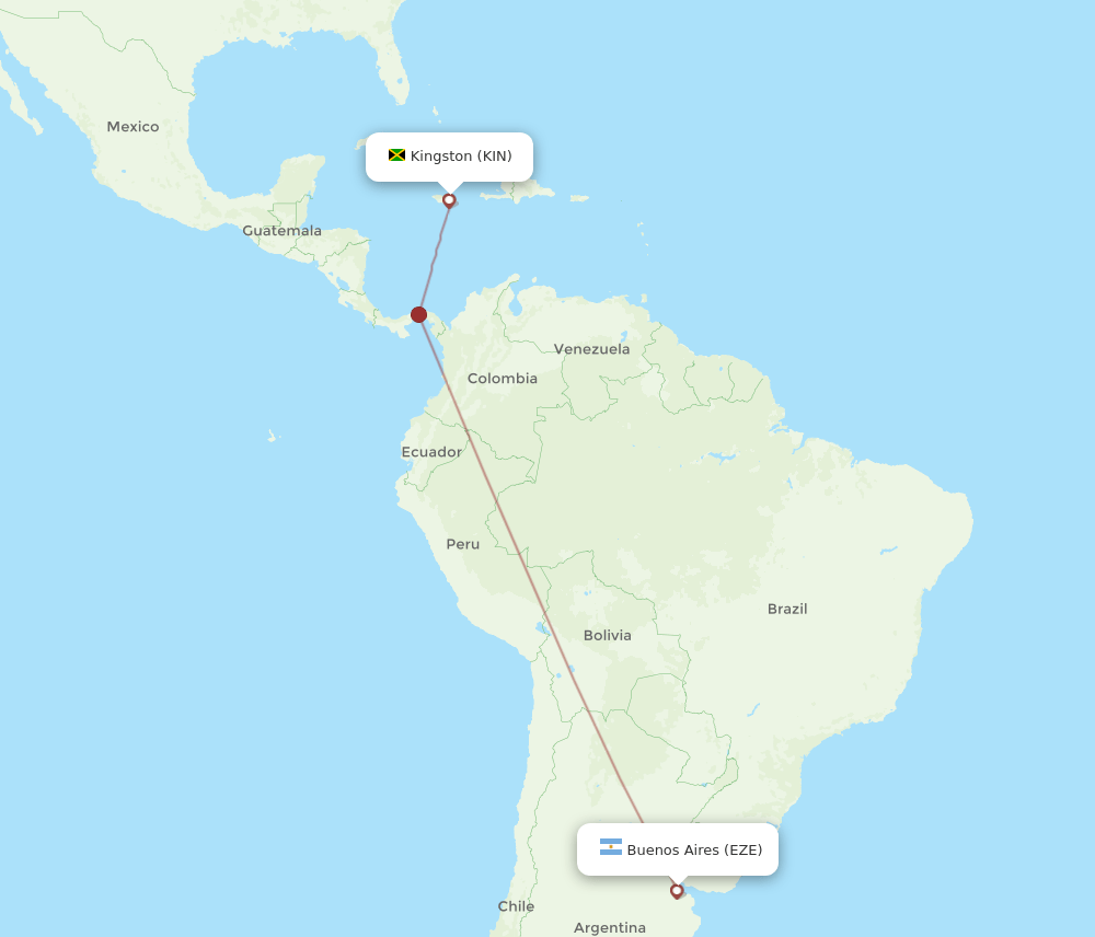 KIN-EZE flight routes