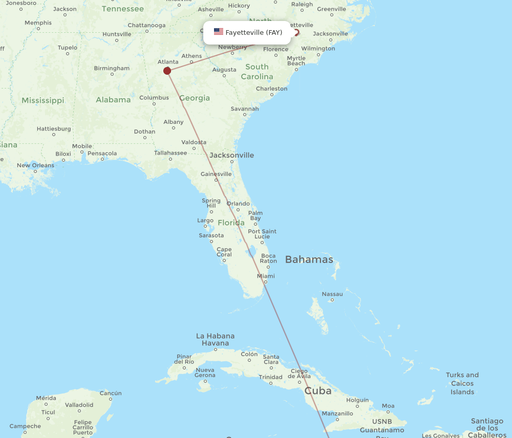 KIN-FAY flight routes