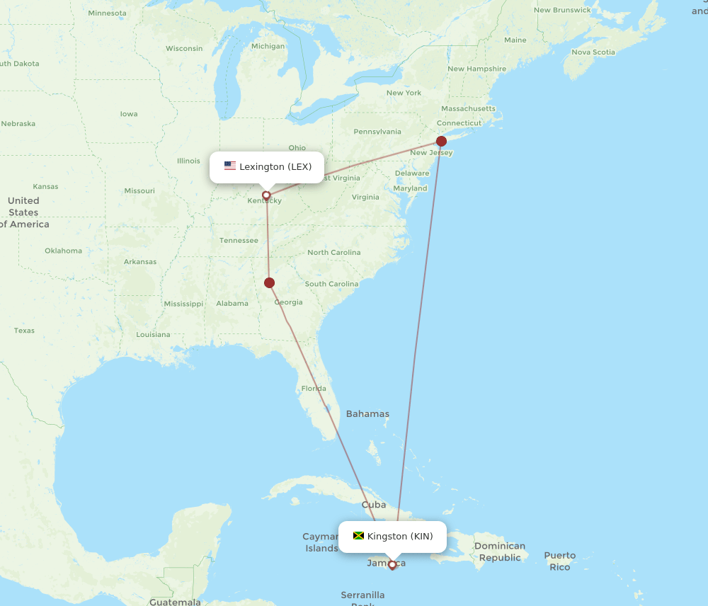 KIN-LEX flight routes