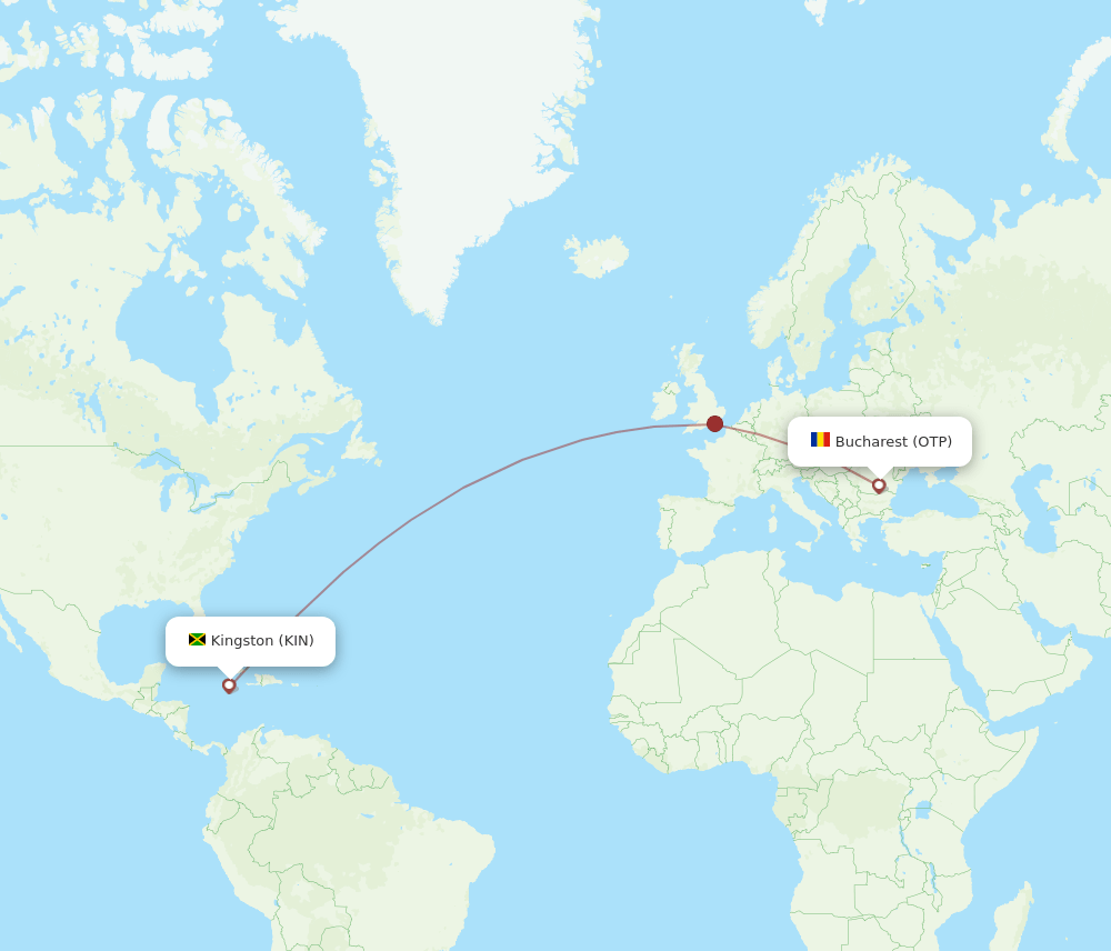 KIN-OTP flight routes
