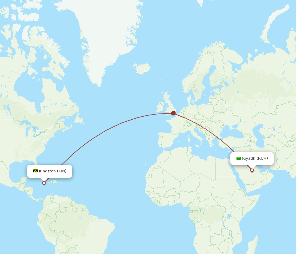 KIN-RUH flight routes