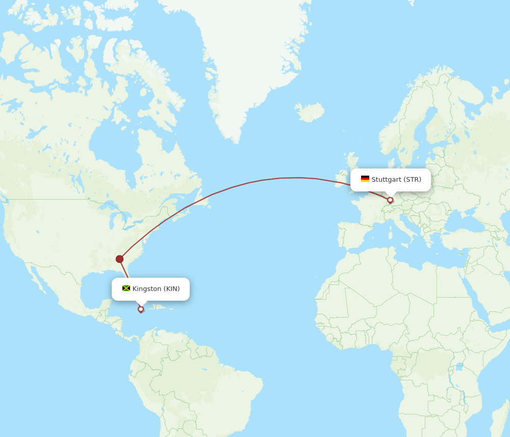 KIN-STR flight routes