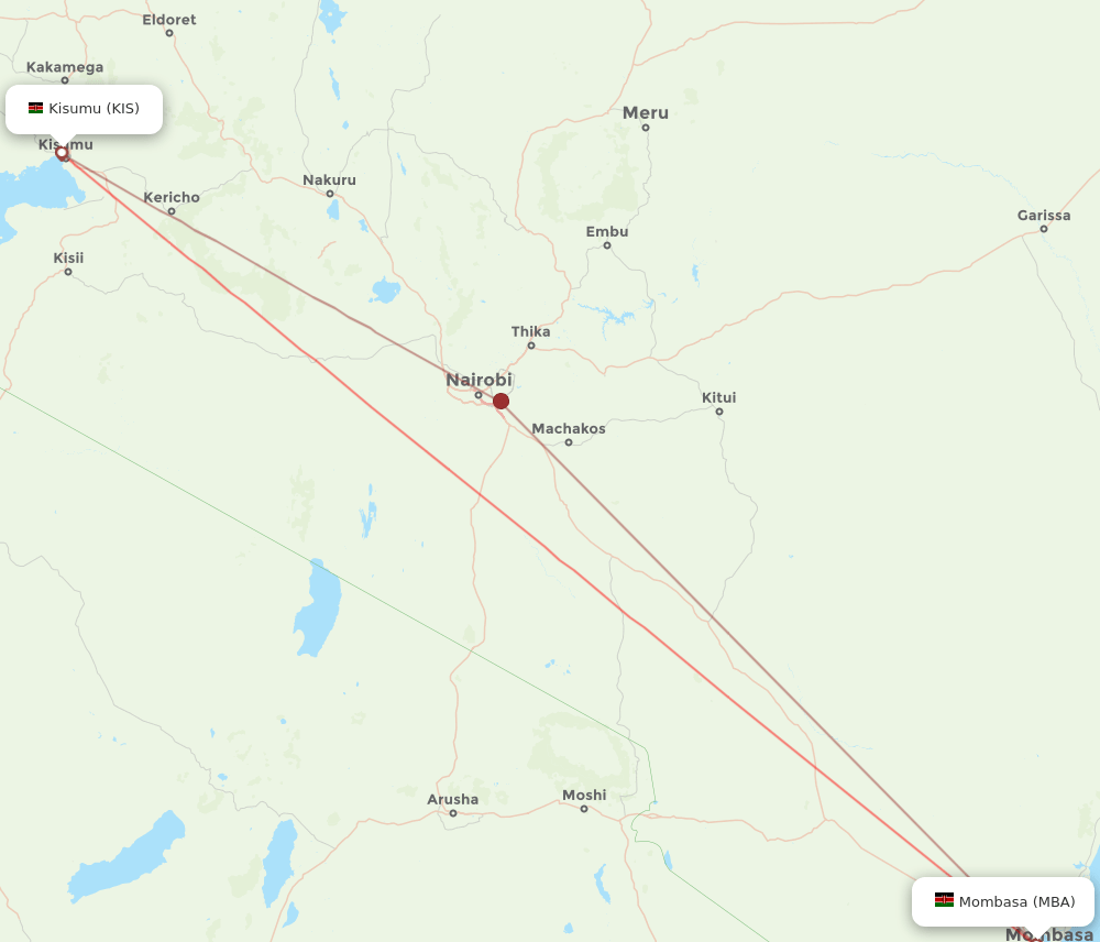 KIS to MBA flights and routes map