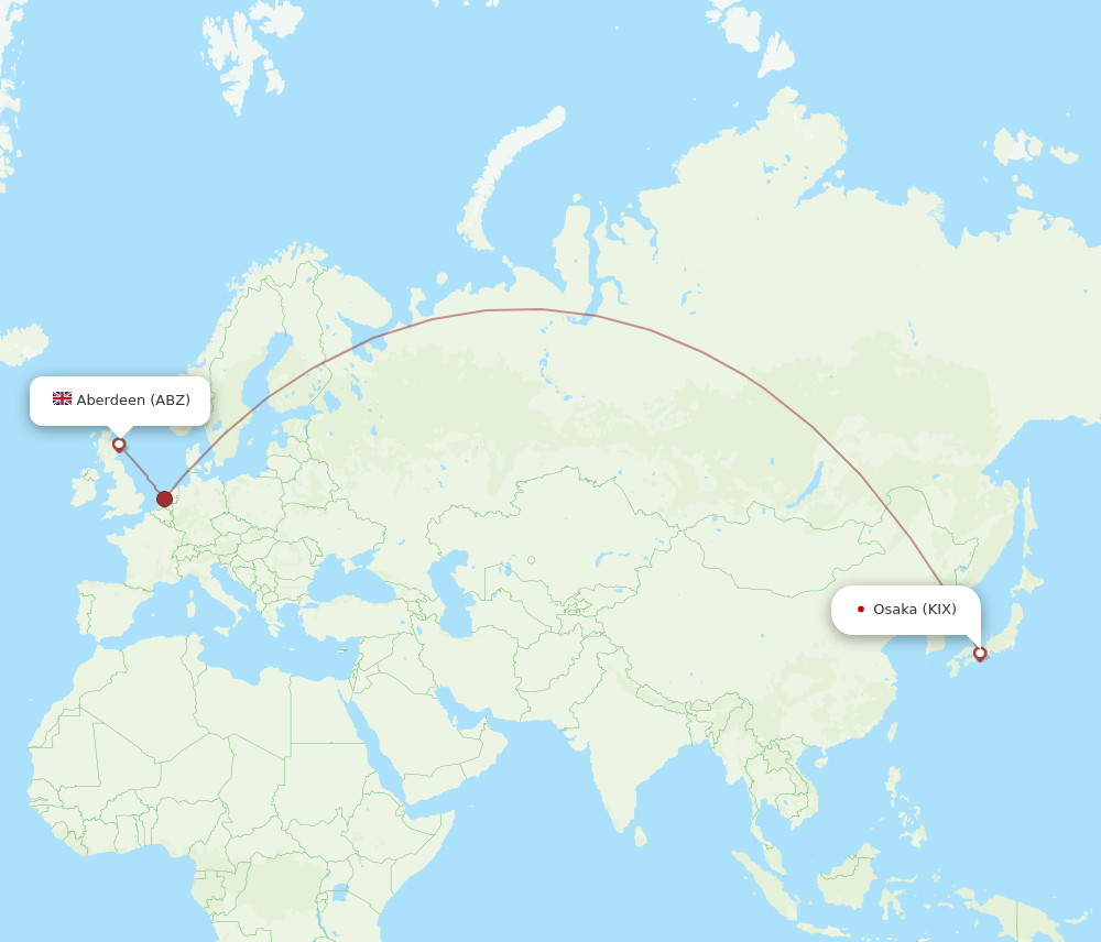 KIX-ABZ flight routes