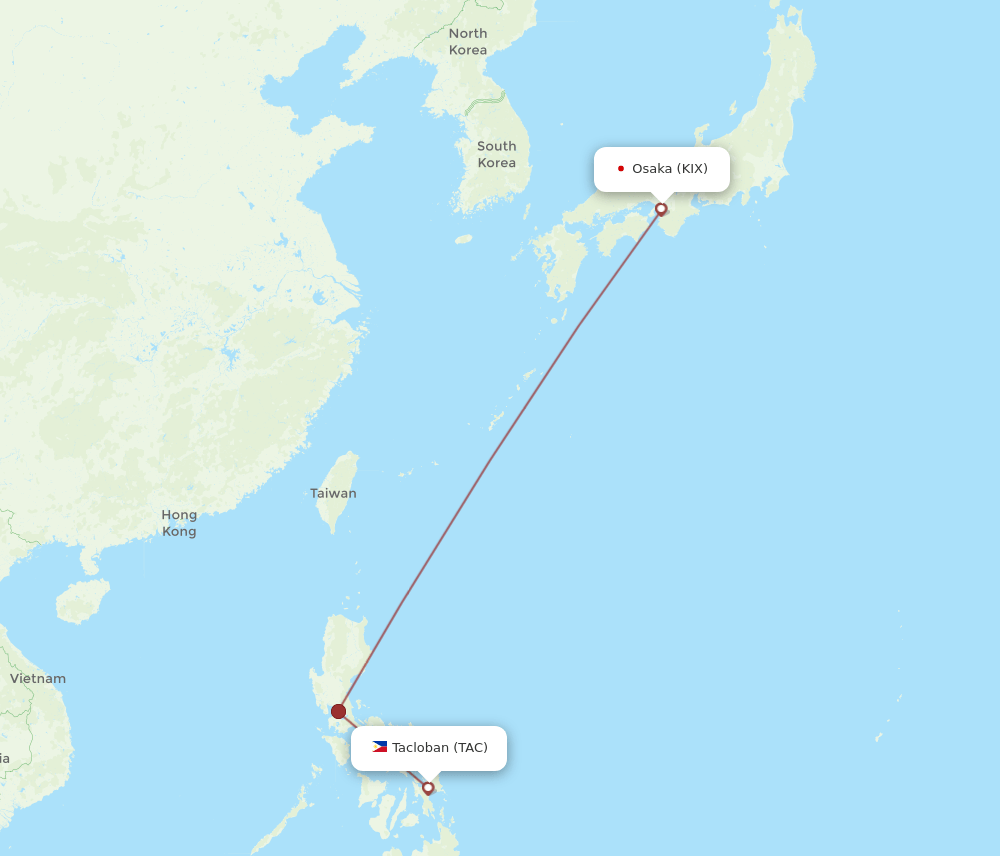 KIX-TAC flight routes
