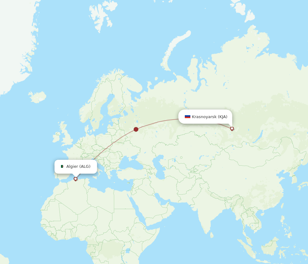 KJA-ALG flight routes