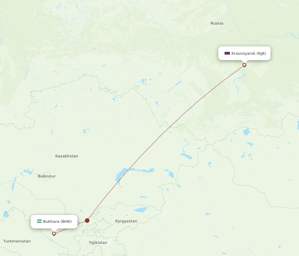 KJA-BHK flight routes