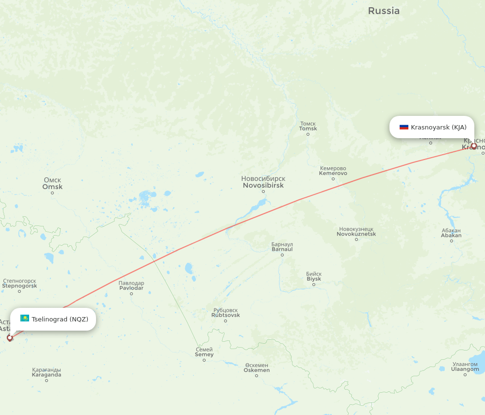 KJA-NQZ flight routes