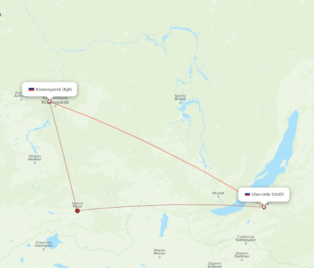 KJA-UUD flight routes