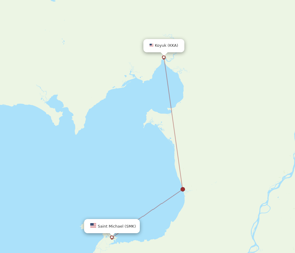 KKA-SMK flight routes