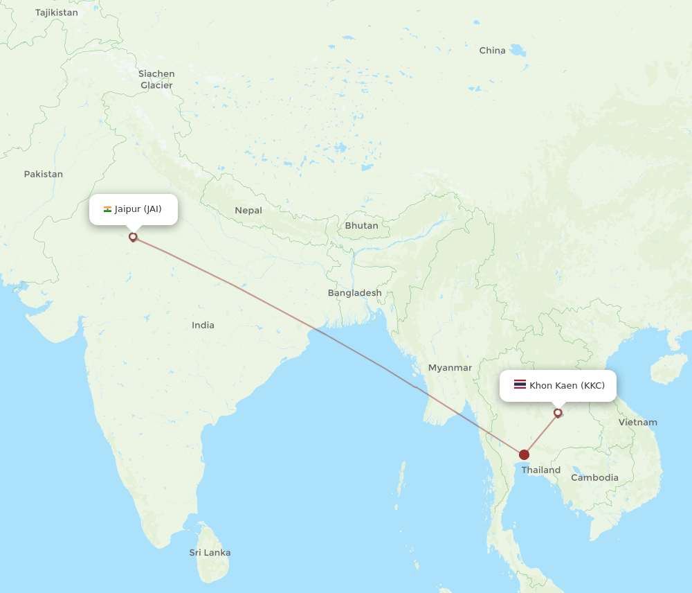 KKC-JAI flight routes