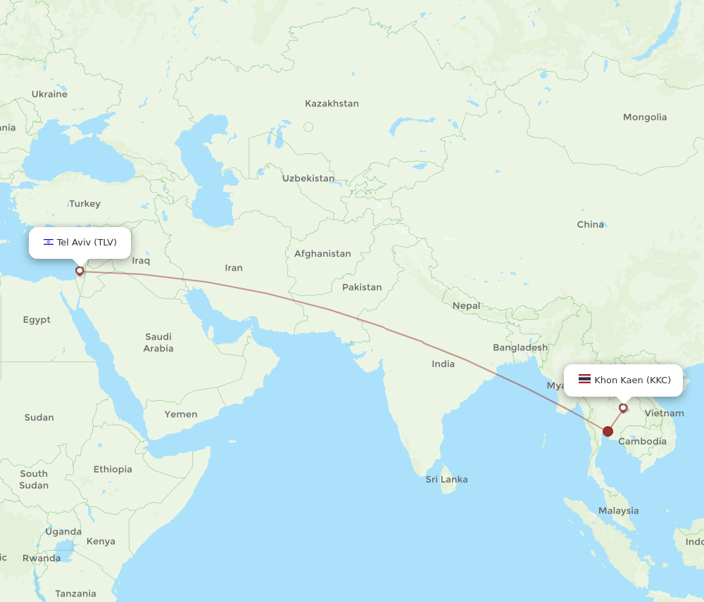 KKC-TLV flight routes