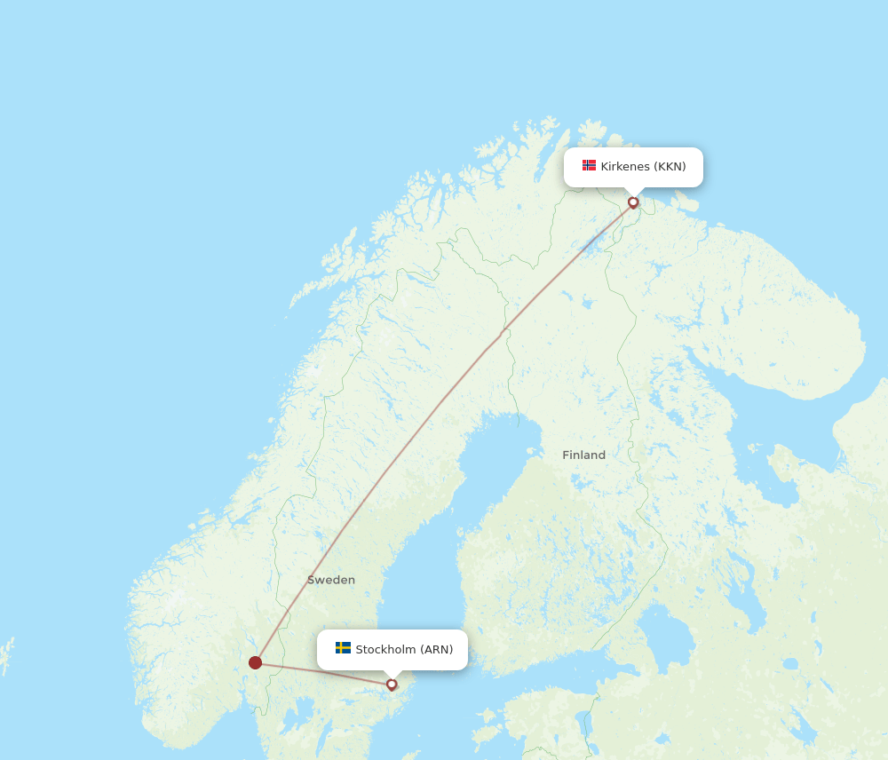 KKN-ARN flight routes