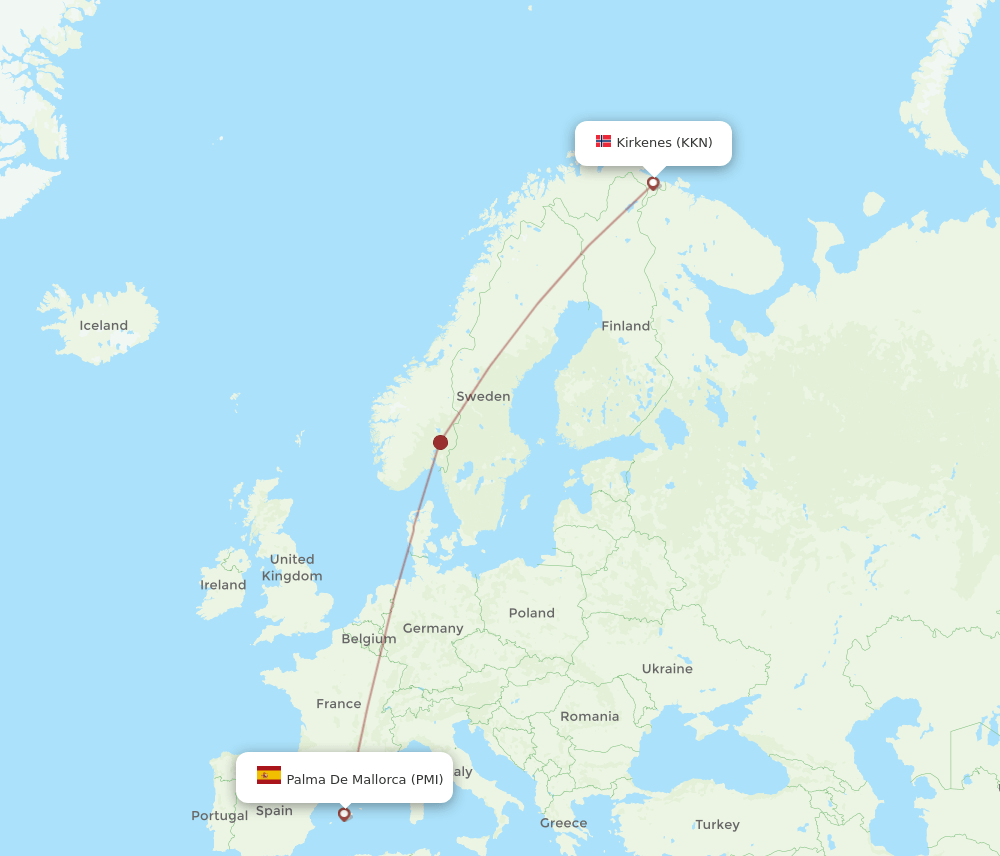 KKN-PMI flight routes