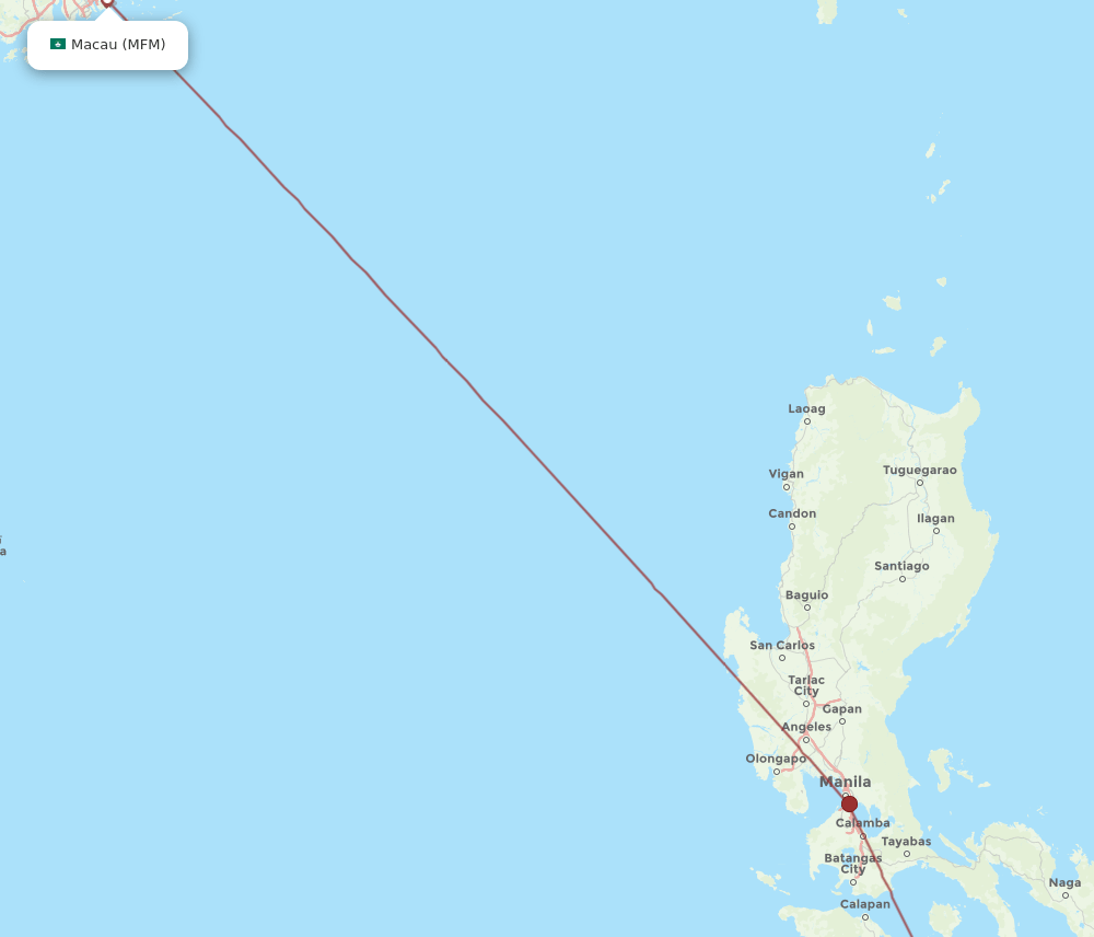 KLO-MFM flight routes