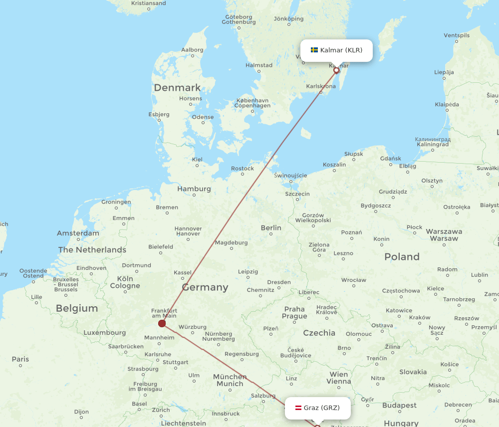 KLR-GRZ flight routes