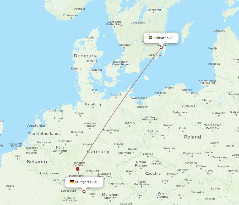 KLR-STR flight routes