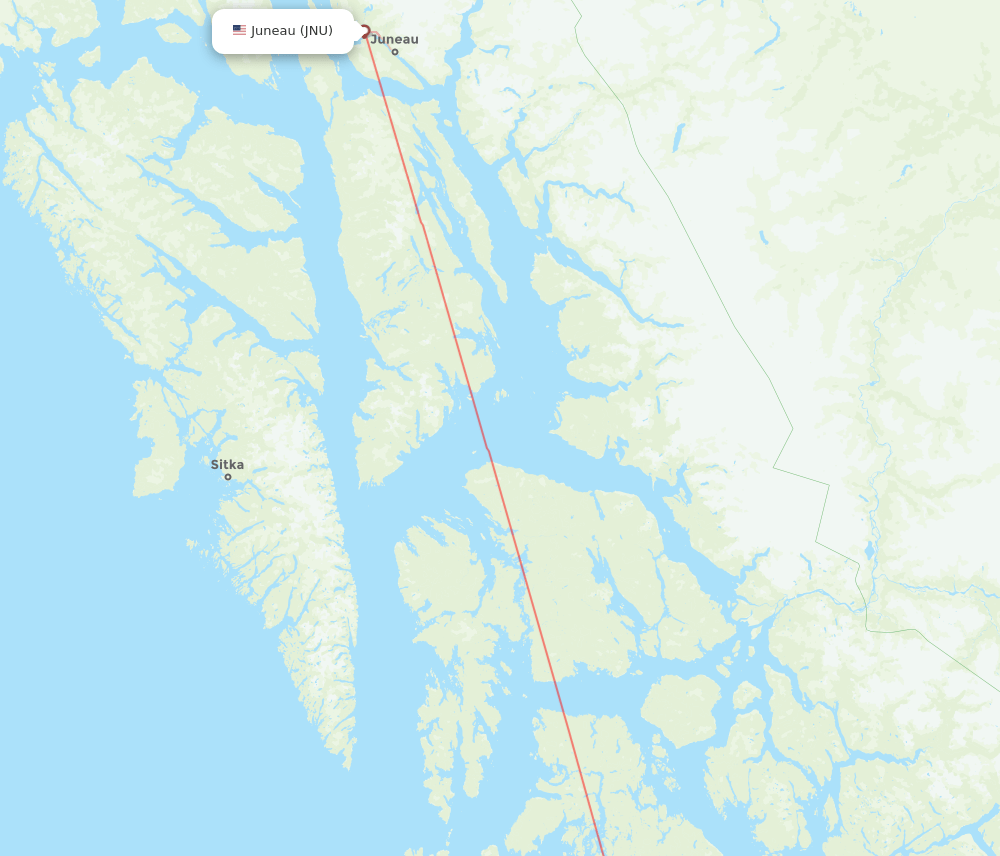 KLW-JNU flight routes