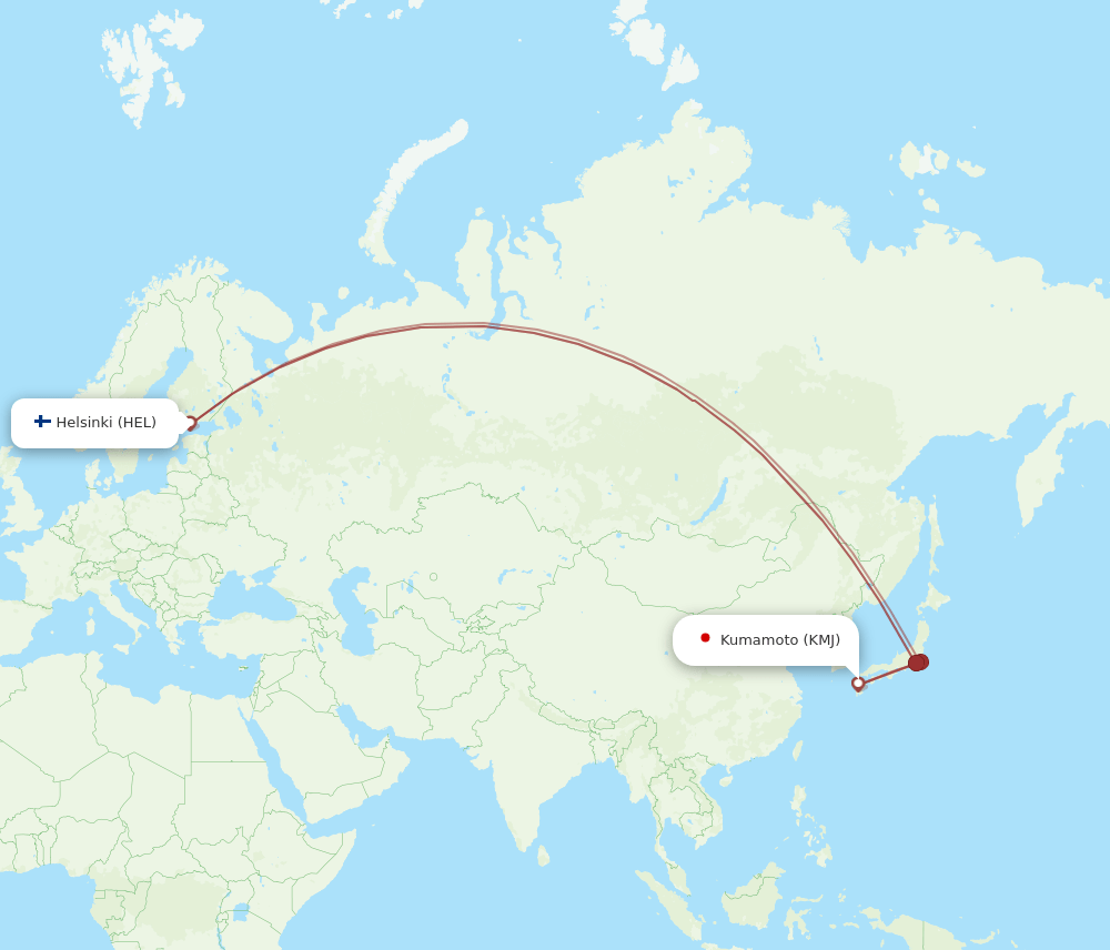 KMJ-HEL flight routes