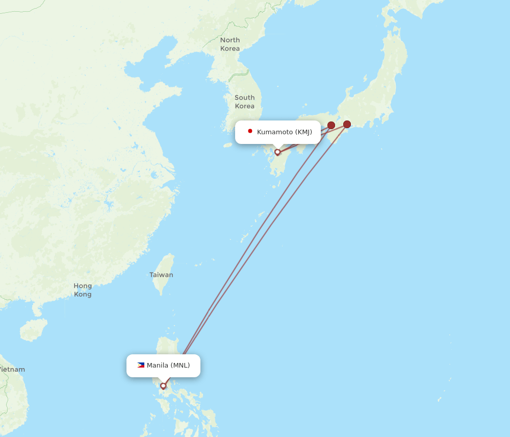 KMJ-MNL flight routes