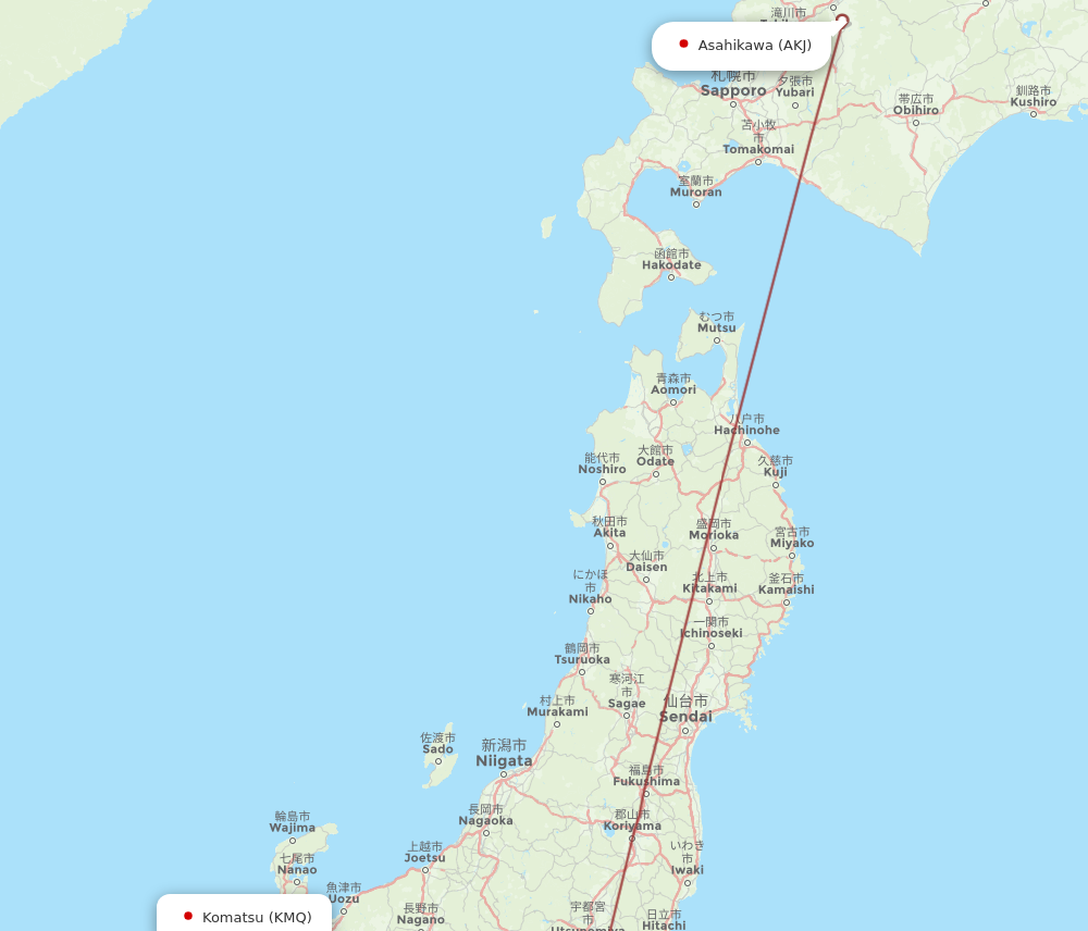 KMQ to AKJ flights and routes map