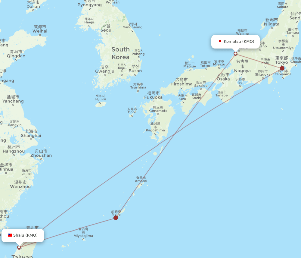 KMQ-RMQ flight routes