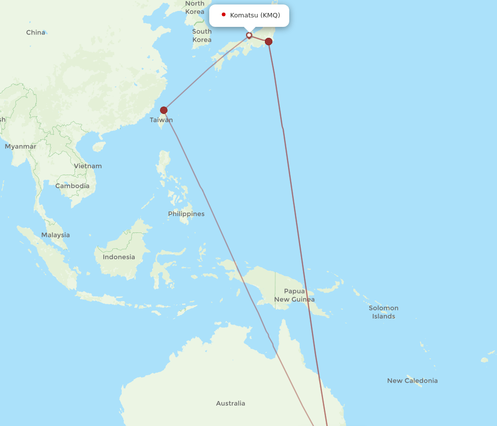 KMQ to SYD flights and routes map