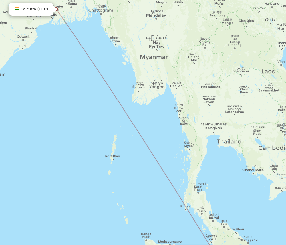 KNO-CCU flight routes