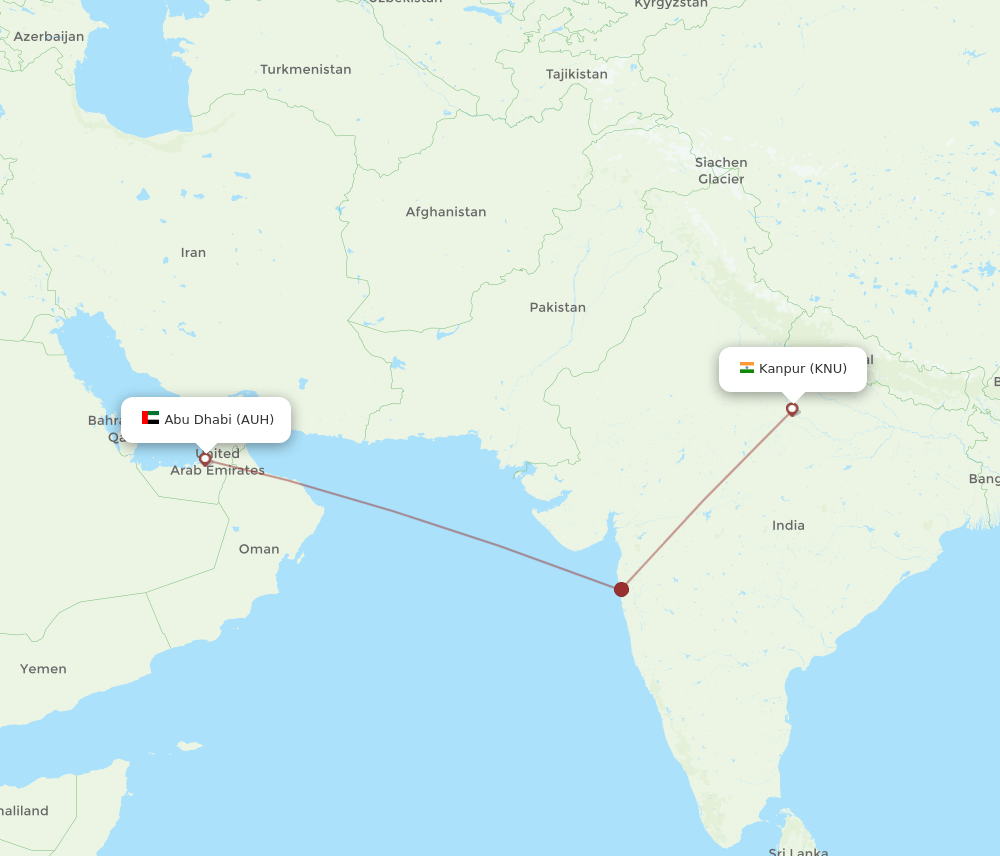 KNU-AUH flight routes