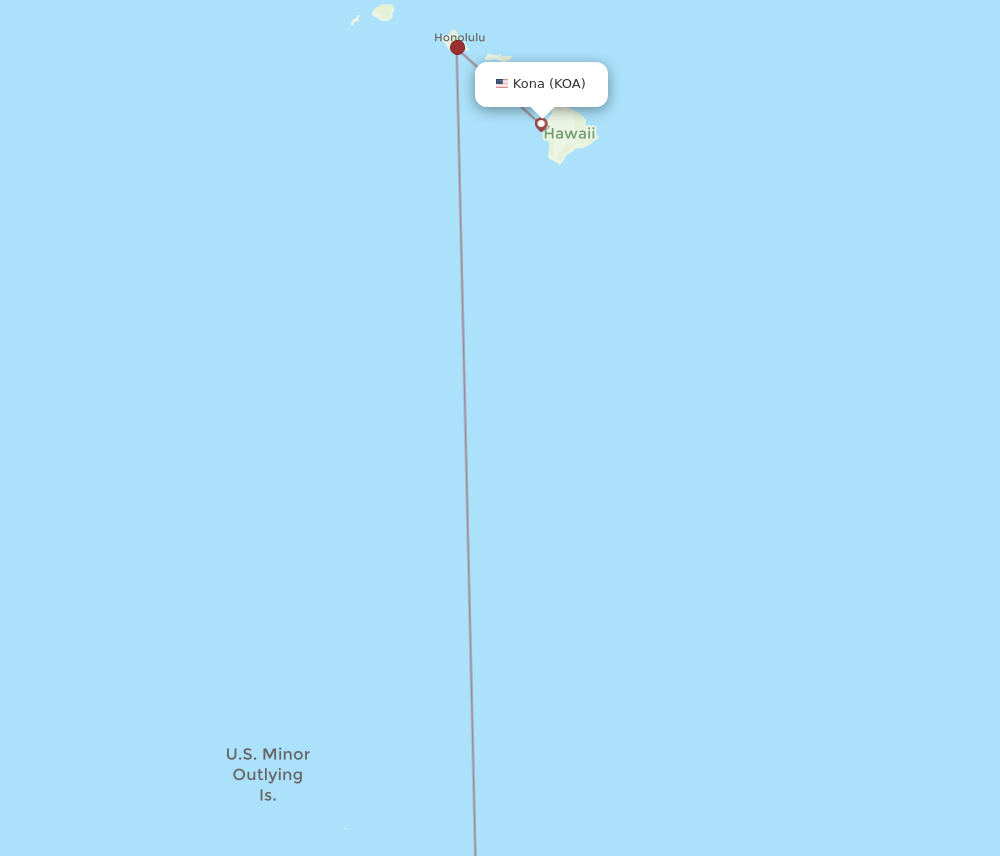 KOA-CXI flight routes