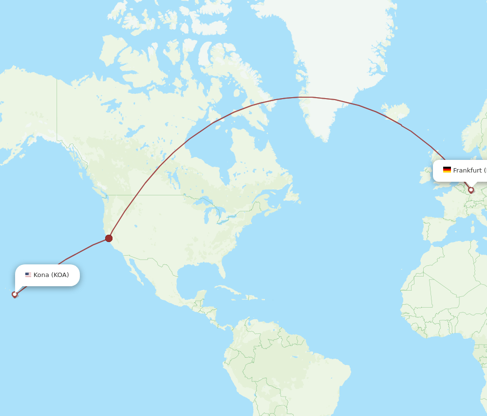 KOA-FRA flight routes