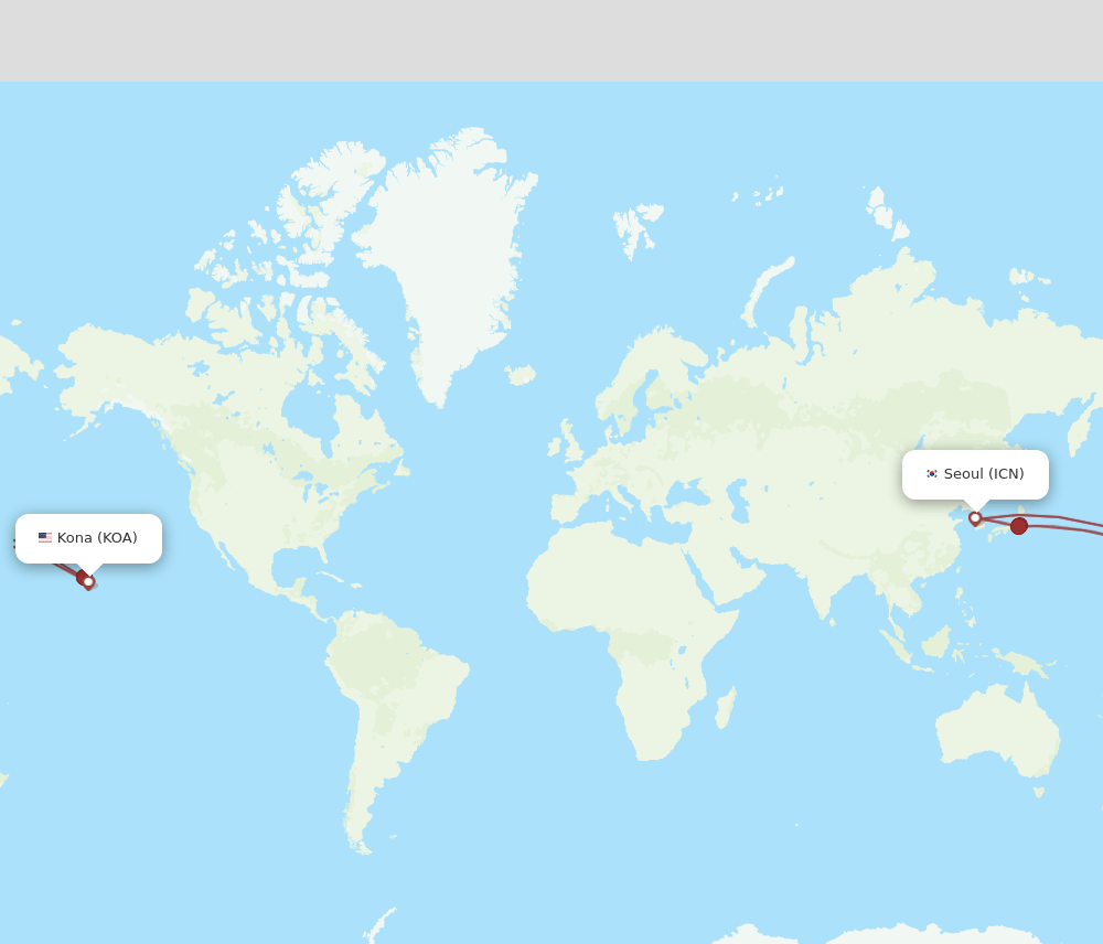 KOA-ICN flight routes