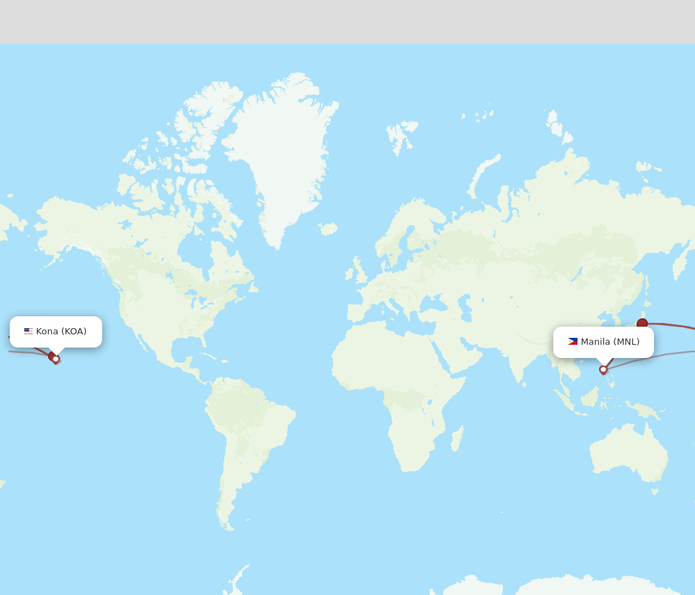 KOA-MNL flight routes