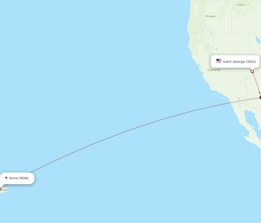 KOA-SGU flight routes