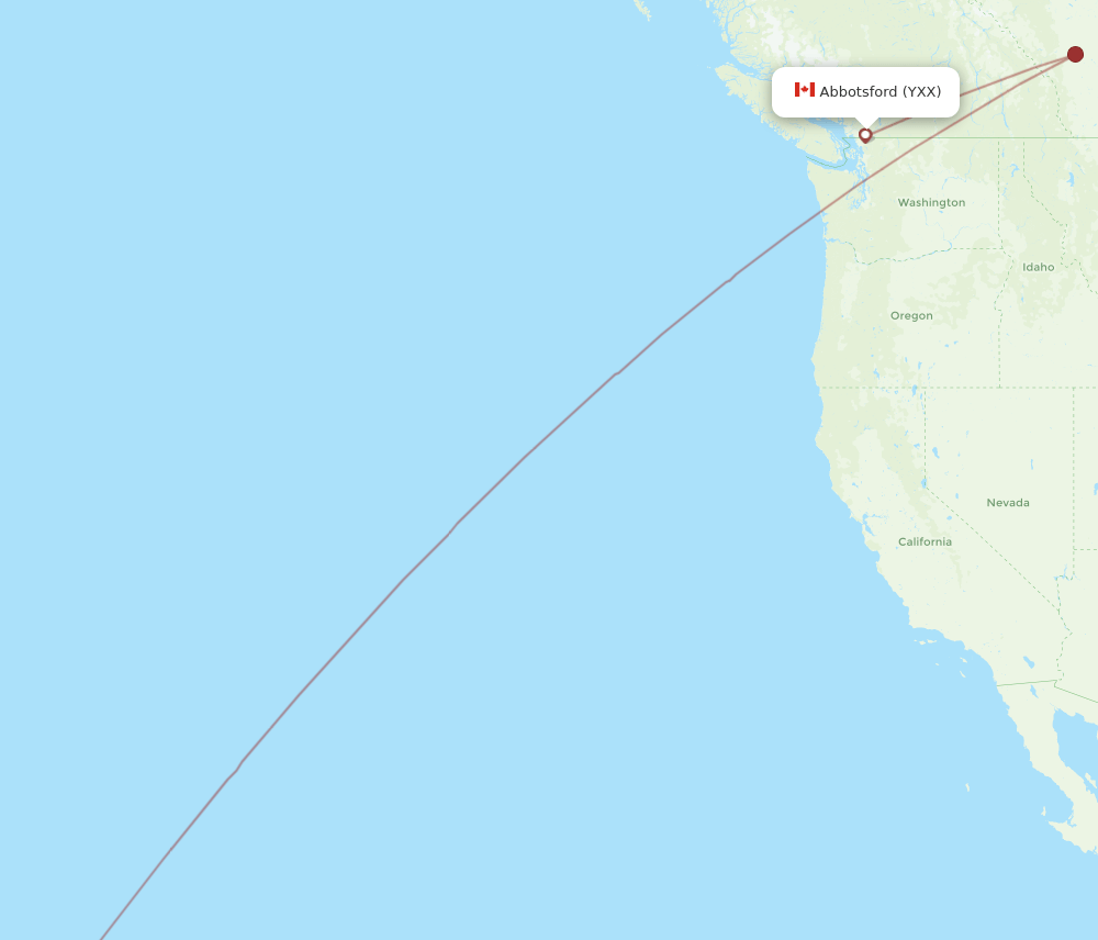 Vancouver - Kailua-Kona route map and flight paths