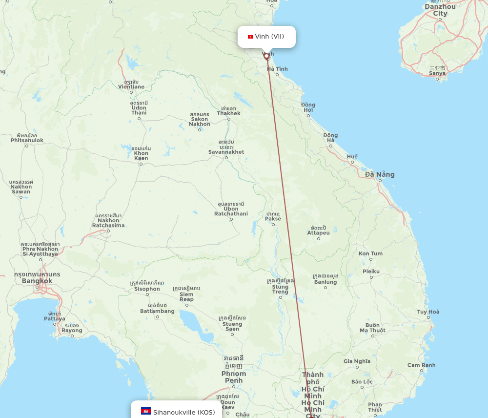 KOS to VII flights and routes map