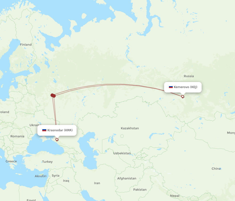 KRR-KEJ flight routes