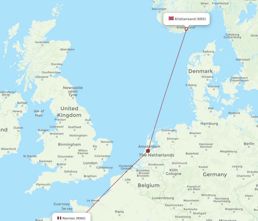KRS-RNS flight routes