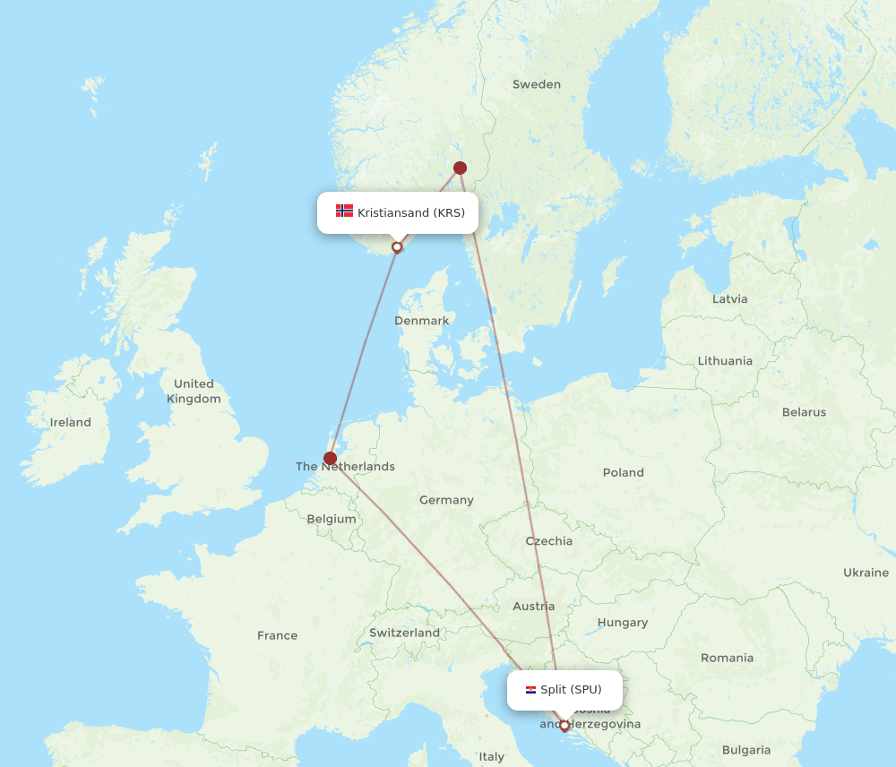 KRS-SPU flight routes