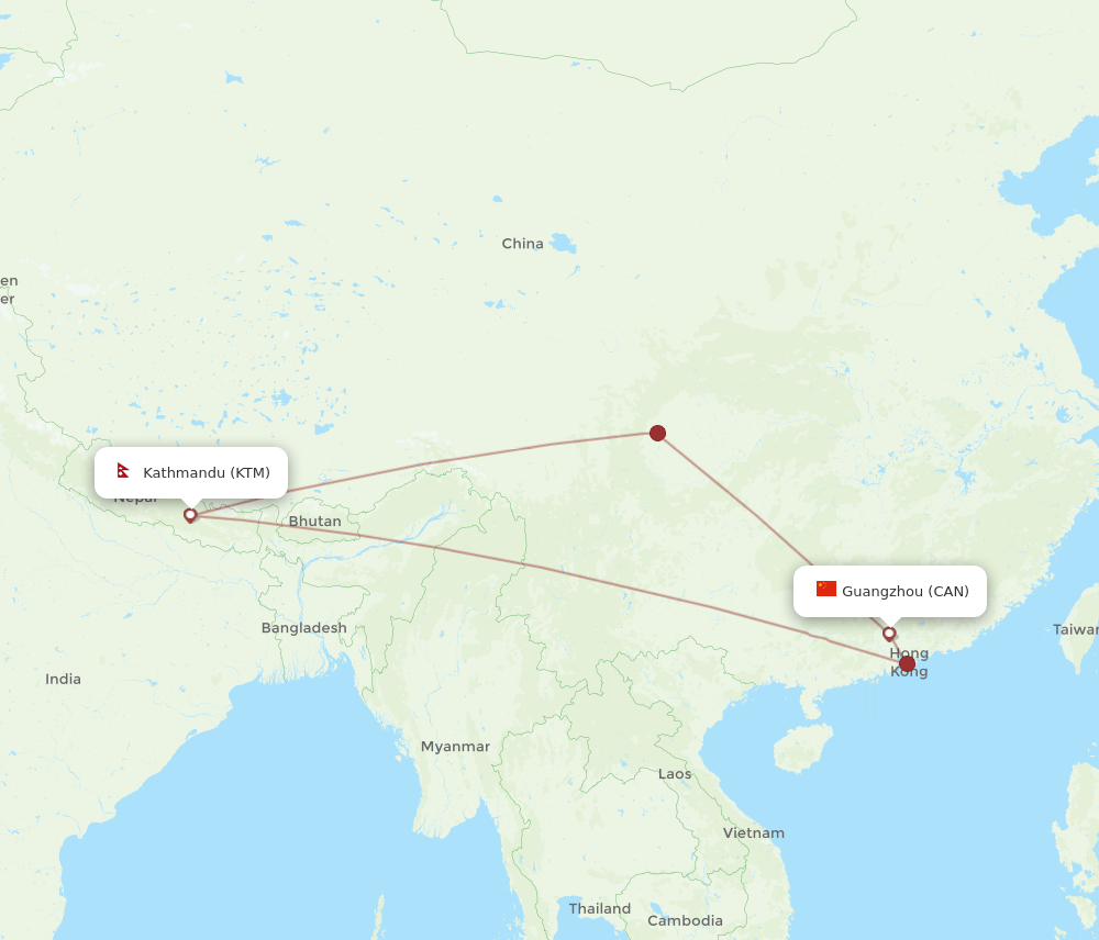 KTM-CAN flight routes